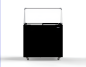 Preview: SPEISEISVITRINE CORSICA SCHWARZ 6X5 LT