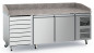Preview: EcoFrost PIZZATISCH 2 Türen 7 Schubladen | Temp. +2 bis +8°C | 2025x800x1000mm