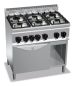 Preview: BERTOS Plus 600 - Gasherd 6 Kochstellen auf Gasbackofen 1/1