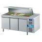 Preview: Cool Compact Saladette Kühltisch 3 Türen, +2°C / +10°C, 1725x700x850, Aufkantung, KSM 731161