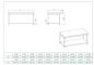 Preview: Skyrainbow Arbeitstisch aus Edelstahl, 150 x 60