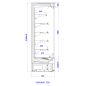 Preview: Igloo Wandkühlregal 2570 mit 5 Ebenen - 2570x720xh2150 mm | Temp. +1ºC/+10ºC