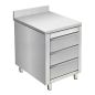 Preview: Arbeitsschrank mit Schubladen, mit Aufkantung, B 500 x T 700 x H 850 mm