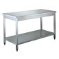 Preview: Edelstahl Arbeitstisch 700x700x850 mm