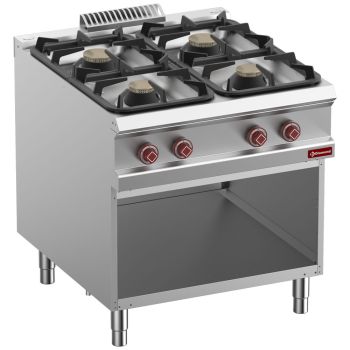 Gasherd "900 Serie" 4 Brenner, auf offenem Unterbau