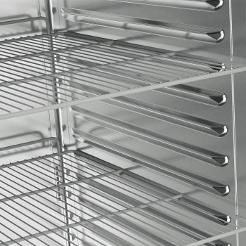 Umluftkühlschrank 700 Liter, 1 Glastür (GN 2/1), Auf Rädern