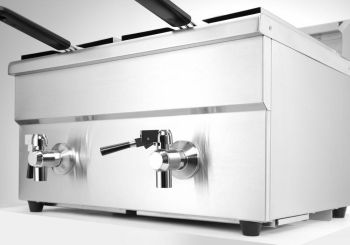 Preview: Induktionsfritteuse - mit Ablasshahn 2x8 l