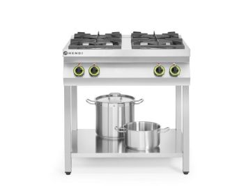 Preview: Gasherd Kitchen Line 4-flammig, offener Unterbau