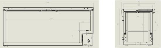 Preview: TIEFKÜHLTRUHE EDELSTAHL DECKEL 635 L