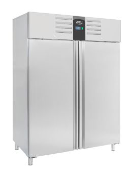 TIEFKÜHLSCHRANK EDELSTAHL 2 TÜREN 1400L ENERGY LINE