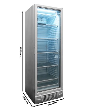 Preview: TIEFKÜHLSCHRANK 1 GLASTÜR 382L