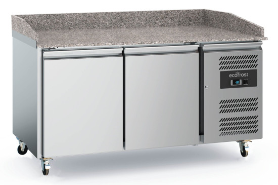 EcoFrost PIZZATISCH 2 Türen | Temp. +2 bis +8°C | 1515x800x1000mm