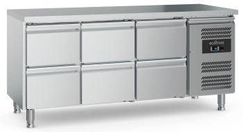 EcoFrost 700 KÜHLTISCH 6 Schubladen | Temp. +2 bis +8°C | 1795x700x850mm