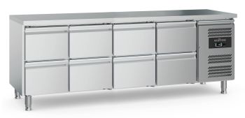 EcoFrost 700 KÜHLTISCH 8 Schubladen | Temp. +2 bis +8°C | 2230x700x850mm