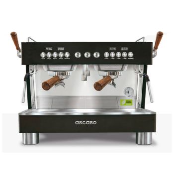 Ascaso Barista T PLUS Compact - 2 Gruppen Siebträger Espressomaschine - Schwarz/Holz