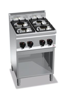 BERTOS Plus 600 - Gasherd 4 Kochstellen mit Unterbau