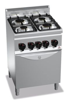 BERTOS Plus 600 - Gasherd 4 Kochstellen auf Gasbackofen 1/1
