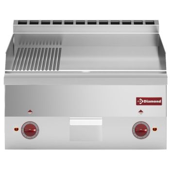 Elektro Grillplatte "600 Serie" 1/2 glatt und 1/2 gerillt