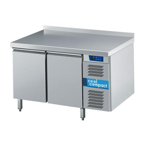 Cool Compact Kühltisch 2 Türen, -2°C / +10°C, 1250x700x850, Aufkantung, KTM 721161