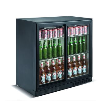 SKW Flaschenkühlschrank - Barkühlschrank 228 Liter Temp. +2° bis +10° C, TSC2E90BS