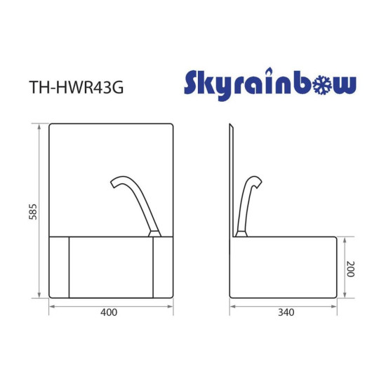 Preview: Handwaschbecken mit Kniebedienung