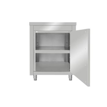 Preview: Arbeitsschrank aus Edelstahl, 60 x 70