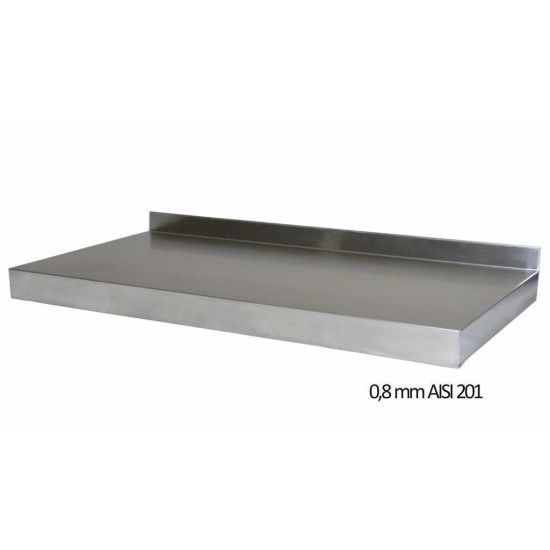 Preview: Wandbord Edelstahl verstärkt, 1 Boden, 120x30