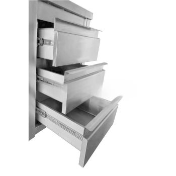 Arbeitsschrank mit Schubladen, mit Aufkantung, B 500 x T 700 x H 850 mm