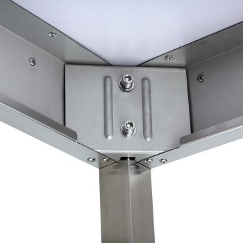 Edelstahl Arbeitstisch mit Aufkantung 1800x600x850 mm - Unterfahrbar