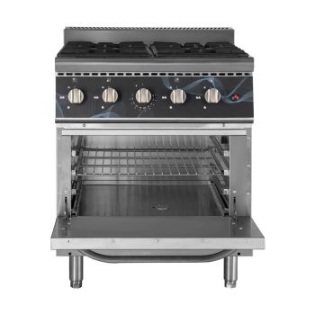 Gasherd "700 Serie" 4 Brenner 28,8 kW mit Gasbackofen 6 kW