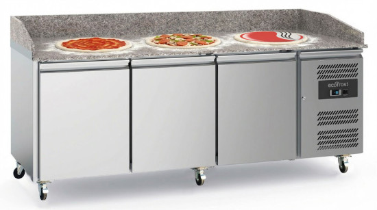 Preview: EcoFrost PIZZATISCH 3 Türen | Temp. +2 bis +8°C | 2020x800x850mm