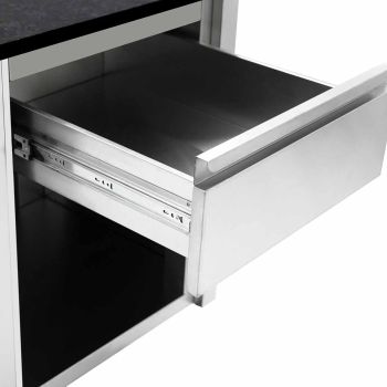 Preview: Eco Kassentisch 800 mit Schublade B:600 schwarze Granitplatte