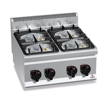 BERTOS Plus 600 ECO Power - Gasherd 4 Kochstellen Tischgerät