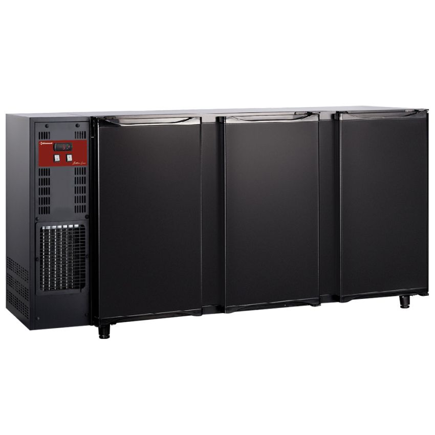 Profi Umluft-Barkühltisch Schwarz - 579 Liter | +1° bis +8° C | Wählbar mit 3 Türen oder Schubladen Profi Umluft-Barkühltisch Schwarz - 579 Liter | +1° bis +8° C | Wählbar mit 3 Türen oder Schubladen