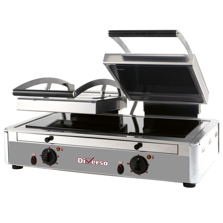 Kontaktgrill Panini DOPPELT Glaskeramik