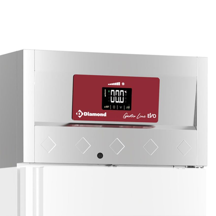 Umluftkühlschrank 700 Liter, 1 Glastür (GN 2/1), Auf Rädern