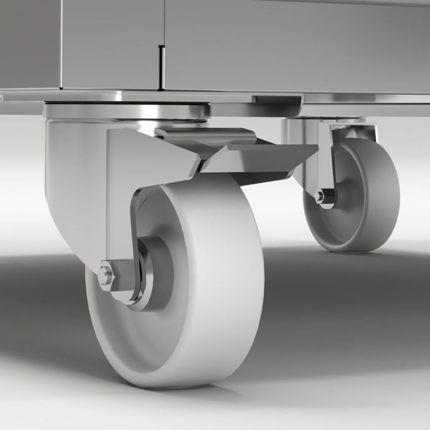 Umluftkühlschrank 700 Liter, 1 Glastür (GN 2/1), Auf Rädern