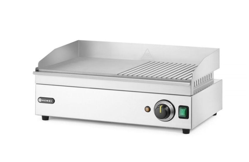 Grillplatte halb gerillt