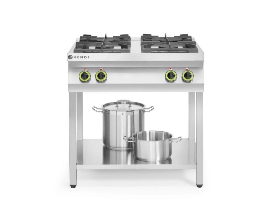 Gasherd Kitchen Line 4-flammig, offener Unterbau