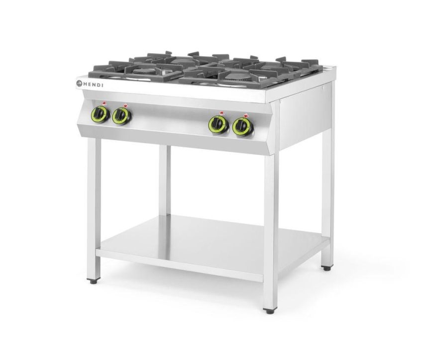 Gasherd Kitchen Line 4-flammig, offener Unterbau