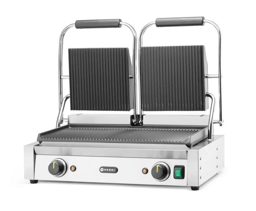Kontaktgrill - Doppelversion, gerillte Ausführung
