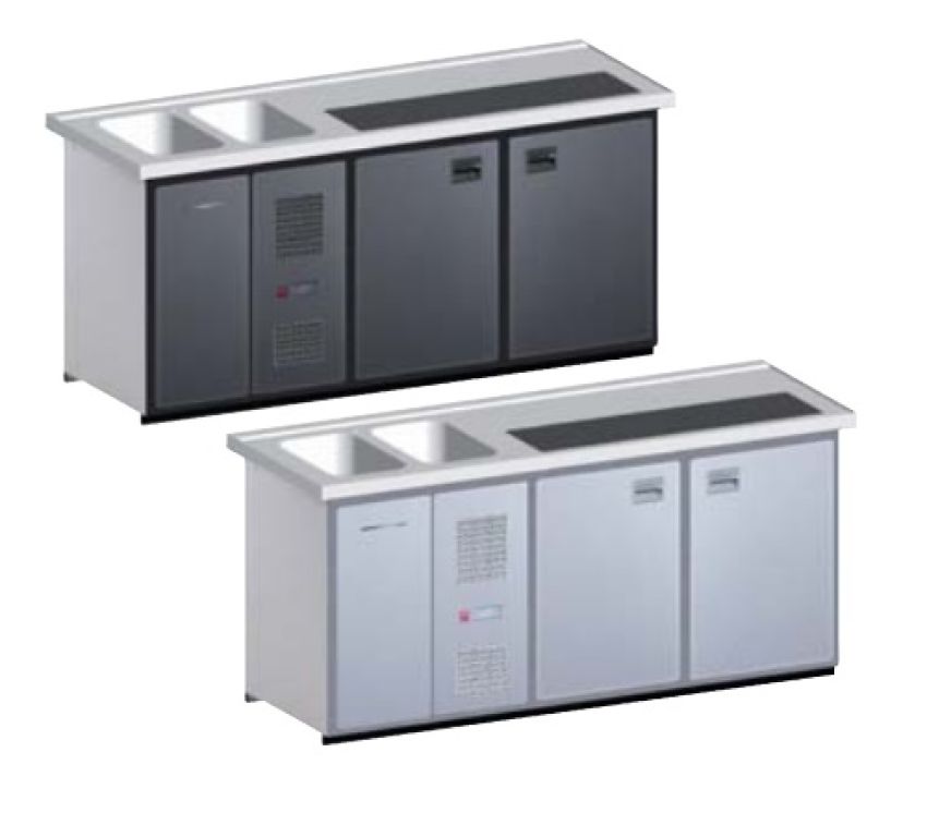 Theke 2 Türig - 2 Becken links oder rechts Theke 2 Türig - 2 Becken links oder rechts