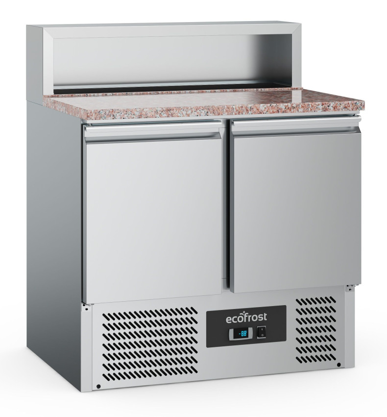 EcoFrost PIZZATISCH 2 Türen 5x1/6GN | Temp. +2 bis +8°C | 900x700x1075mm
