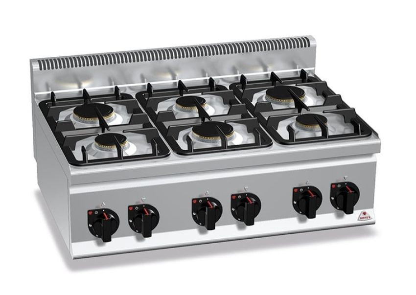 BERTOS Plus 600 - Gasherd 6 Kochstellen Tischgerät