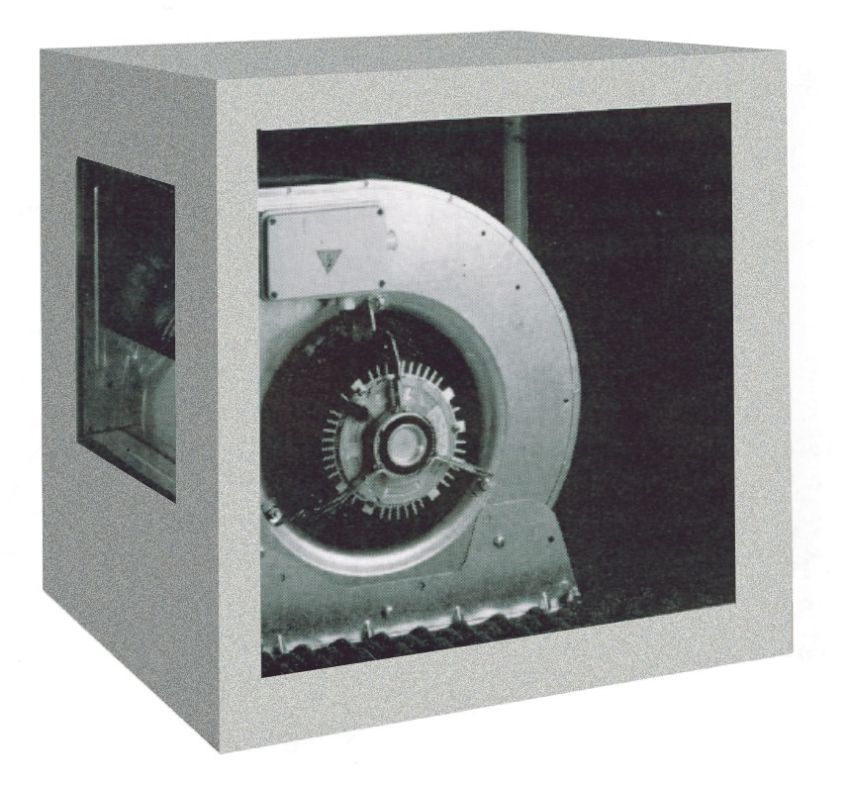 Radialventilator in Box 1500 m³/h