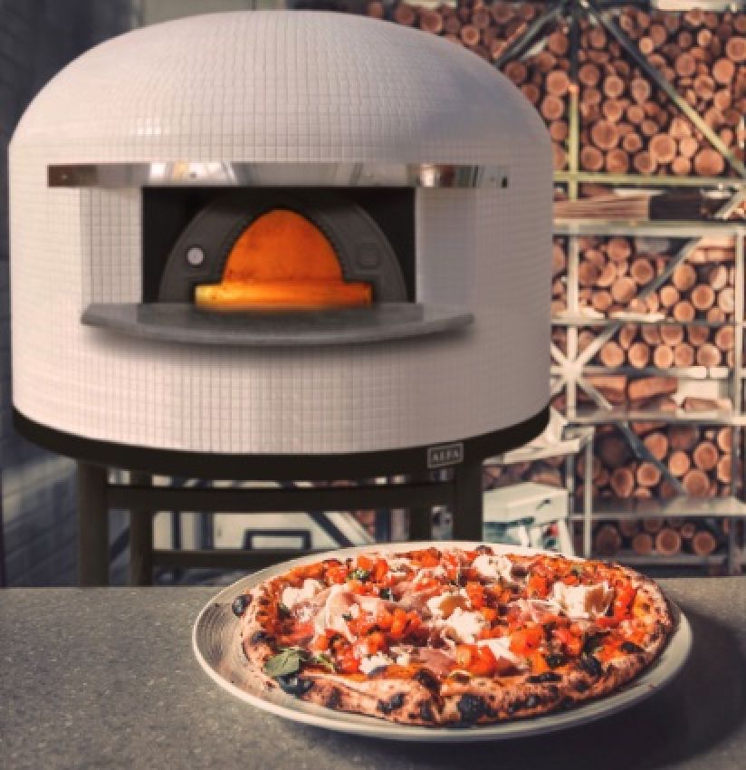 Napoli Line weiß - Pizza Holzbackofen Ø 1300 mm - Vormontiert Napoli Line weiß - Pizza Holzbackofen Ø 1300 mm - Vormontiert