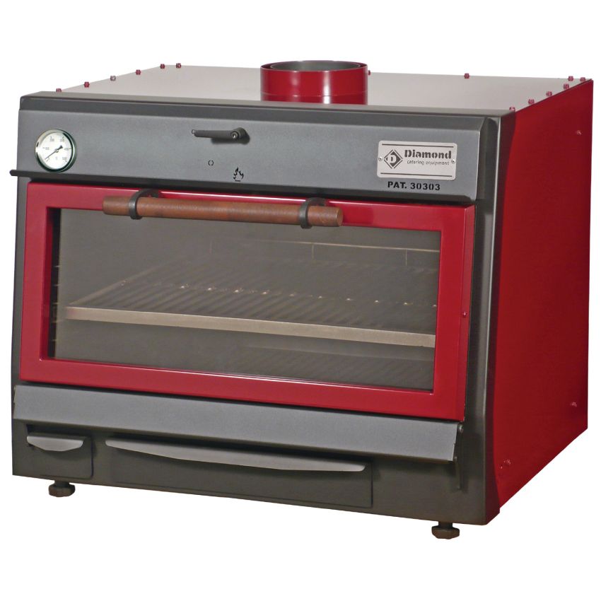 Holzkohleofen-BBQ, GN 1/1 + GN2/4 (75 Kg/h)