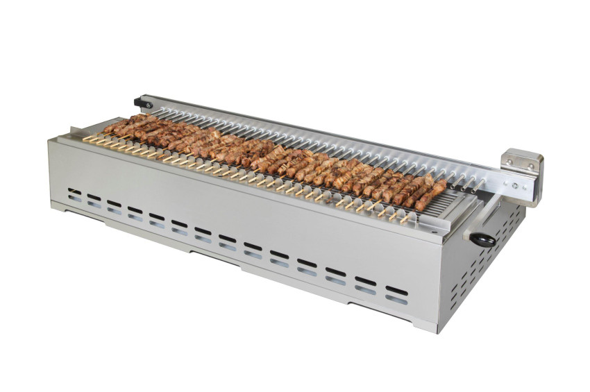 Charcoal - Schaschlik grill mit Dreh Funktion, 40 Spieße