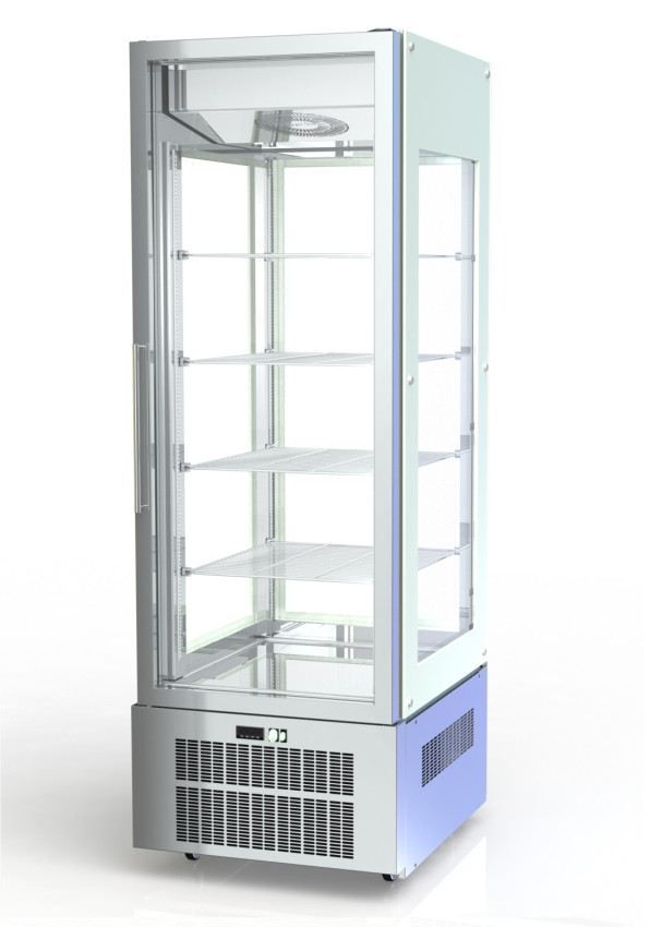 PANORAMA Gefrierkühlvitrine 700 Liter, 4 seitig verglast, 2/1 GN, -15°/-18°C