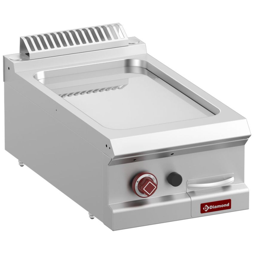 Gas-Grillplatte "700 Serie" glatt, hartverchromt, Modul 1/2 -Top-